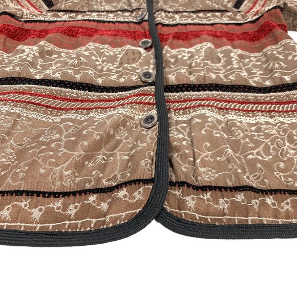 3/$25 Womens Kurta Blouse Collared Button Down Shirt L - Picture 4 of 12